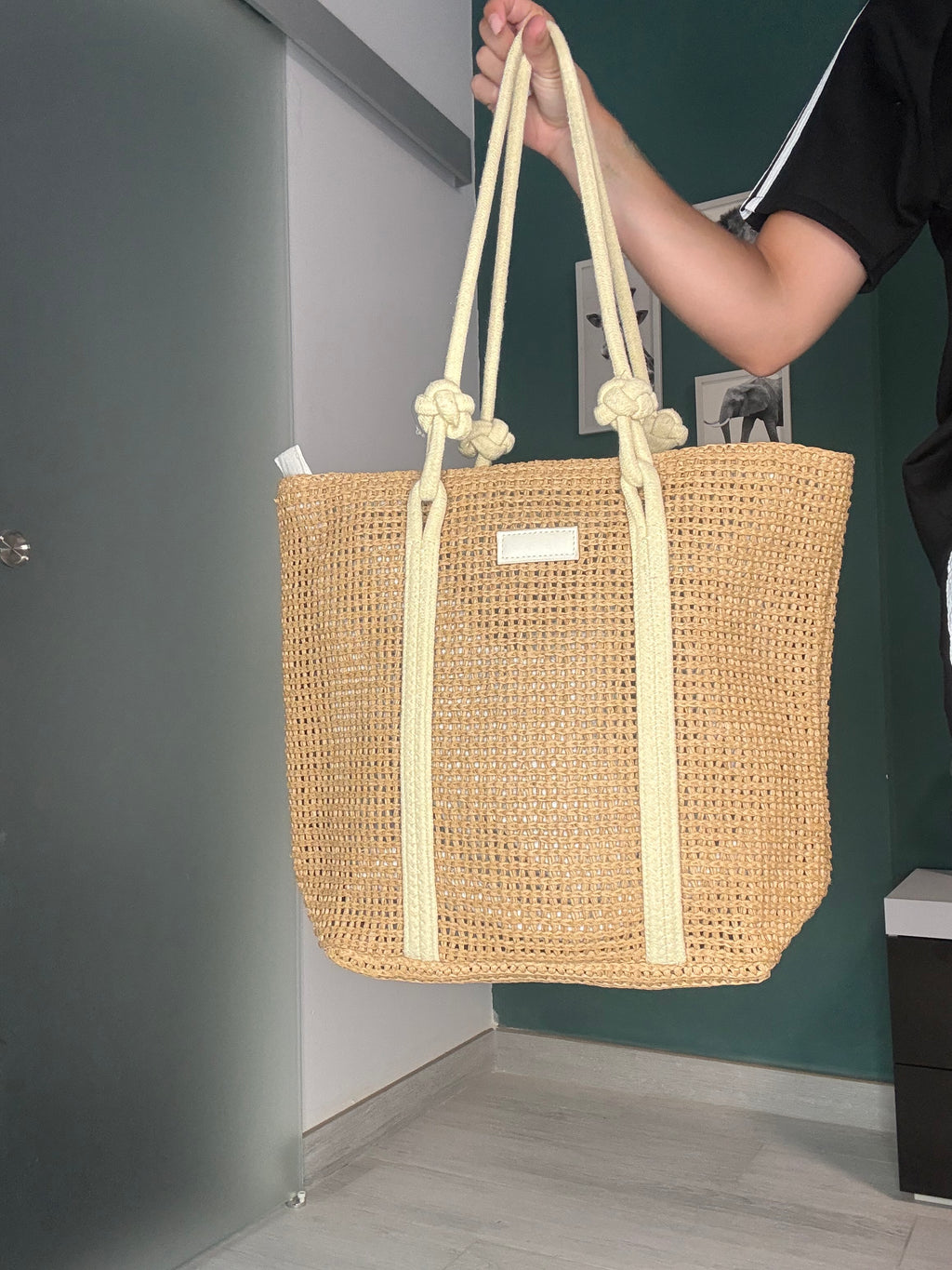 Bolso Rafia cuerdas